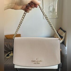 Kate Spade Nude / White / Black Colorblocked Shoulder Bag